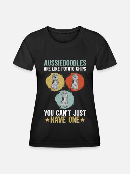 Aussiedoodle Hundebesitzer Hund Geschenk - Frauen Funktions-T-Shirt - Schwarz