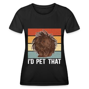 Stachelschwein Stachelschweine Geschenk - Frauen Funktions-T-Shirt - Schwarz - Vorne - AI Model Female 172 light (172cm)