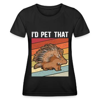 Stachelschweine Stachelschwein Geschenk - Frauen Funktions-T-Shirt - Schwarz - Vorne - AI Model Female 172 light (172cm)