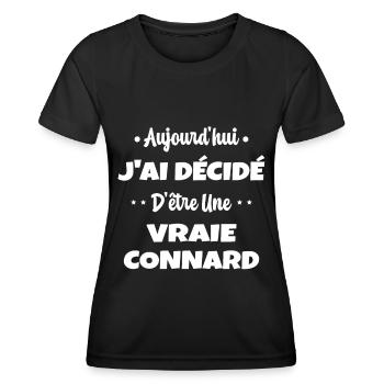 J'ai Décidé D'être une Vraie Connard Humour Lgbt - T-shirt sport Femme - noir - Devant - AI Model Female 172 light (172cm)