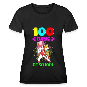 100 School Days School Kids Student Gift - Women's Functional T-Shirt - black - Front - AI Model Female 172 light (172cm)