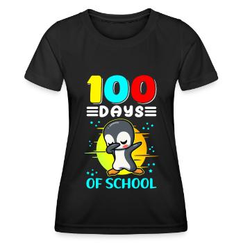 100 School Days Kids School Student Gift - Women's Functional T-Shirt - black - Front - AI Model Female 172 light (172cm)