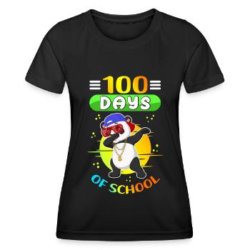 100 School Days Kids Students School Gift - Women's Functional T-Shirt - black - Front - AI Model Female 172 light (172cm)