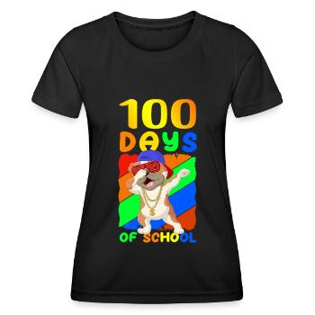 100 School Days Student Kids School Gift - Women's Functional T-Shirt - black - Front - AI Model Female 172 light (172cm)