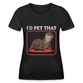 Loutre Loutre Cadeau de loutre - T-shirt sport Femme - noir - Devant - AI Model Female 172 light (172cm)