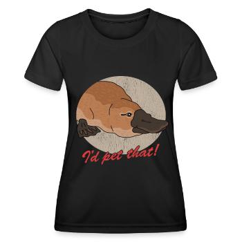 Schnabeltier Schnabeltiere Platypus Geschenk - Frauen Funktions-T-Shirt - Schwarz - Vorne - AI Model Female 172 light (172cm)