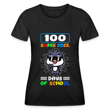 100 School Days School Kids Student Gift - Women's Functional T-Shirt - black - Front - AI Model Female 172 light (172cm)