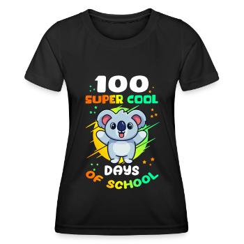100 School Days Kids School Student Gift - Women's Functional T-Shirt - black - Front - AI Model Female 172 light (172cm)