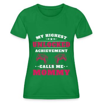 Mon plus haut accomplissement m'appelle mamie - T-shirt sport Femme - vert - Devant - AI Model Female 172 dark (172cm)