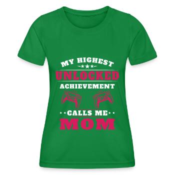 Mon plus haut accomplissement m'appelle maman - T-shirt sport Femme - vert - Devant - AI Model Female 172 dark (172cm)