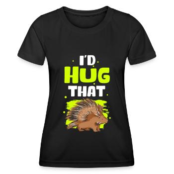 Stachelschwein Stachelschweine Geschenk - Frauen Funktions-T-Shirt - Schwarz - Vorne - AI Model Female 172 light (172cm)