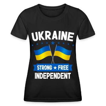 Ukraine - Frauen Funktions-T-Shirt - Schwarz - Vorne - AI Model Female 172 light (172cm)