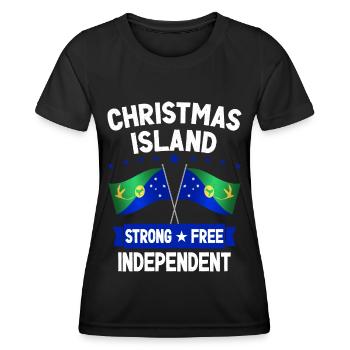 Weihnachtsinsel - Frauen Funktions-T-Shirt - Schwarz - Vorne - AI Model Female 172 light (172cm)