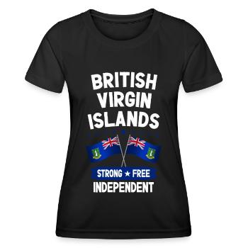 Britische Jungferninseln - Frauen Funktions-T-Shirt - Schwarz - Vorne - AI Model Female 172 light (172cm)
