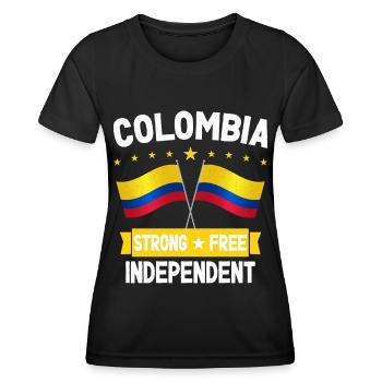 Colombie - T-shirt sport Femme - noir - Devant - AI Model Female 172 light (172cm)