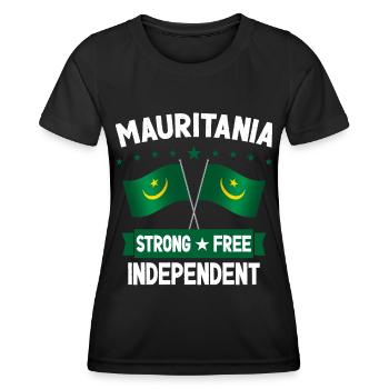 Mauritanie - T-shirt sport Femme - noir - Devant - AI Model Female 172 light (172cm)