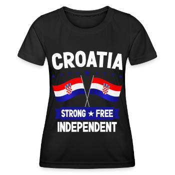 Kroatien - Frauen Funktions-T-Shirt - Schwarz - Vorne - AI Model Female 172 light (172cm)