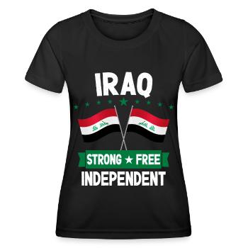 Irak - T-shirt sport Femme - noir - Devant - AI Model Female 172 light (172cm)