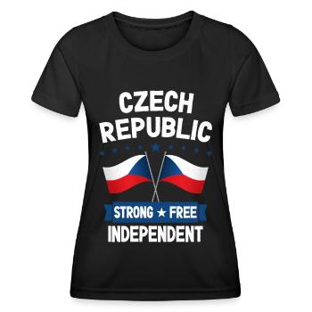 Tschechische Republik - Frauen Funktions-T-Shirt - Schwarz - Vorne - AI Model Female 172 light (172cm)