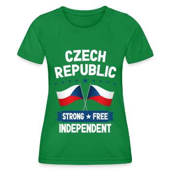 Czech Republic - Women's Functional T-Shirt - kelly green - Front - AI Model Female 172 dark (172cm)