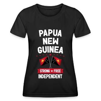 Papouasie-Nouvelle-Guinée - T-shirt sport Femme - noir - Devant - AI Model Female 172 light (172cm)