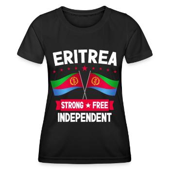 Eritrea - Frauen Funktions-T-Shirt - Schwarz - Vorne - AI Model Female 172 light (172cm)