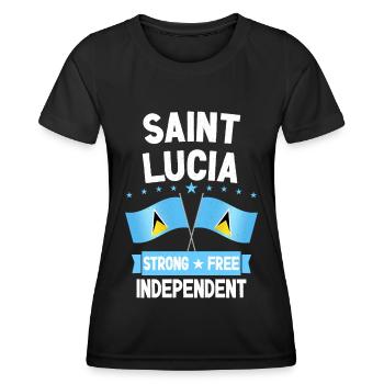 Saint Lucia - Women's Functional T-Shirt - black - Front - AI Model Female 172 light (172cm)