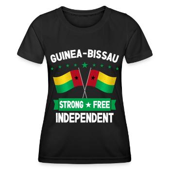 Guinea-Bissau - Frauen Funktions-T-Shirt - Schwarz - Vorne - AI Model Female 172 light (172cm)