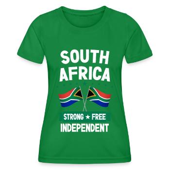 South Africa - Women's Functional T-Shirt - kelly green - Front - AI Model Female 172 dark (172cm)
