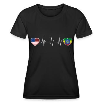 Ethiopia - Women's Functional T-Shirt - black - Front - AI Model Female 172 light (172cm)