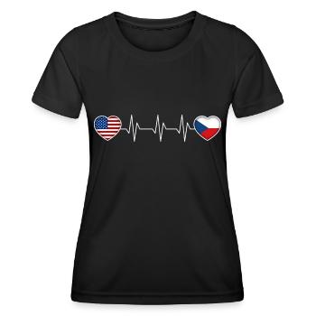 Tschechische Republik - Frauen Funktions-T-Shirt - Schwarz - Vorne - AI Model Female 172 light (172cm)