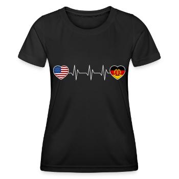 East Germany - Women's Functional T-Shirt - black - Front - AI Model Female 172 light (172cm)