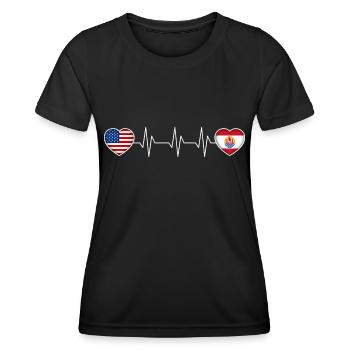 French Polynesia - Women's Functional T-Shirt - black - Front - AI Model Female 172 light (172cm)