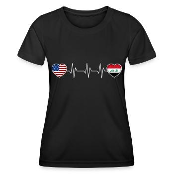 Irak - T-shirt sport Femme - noir - Devant - AI Model Female 172 light (172cm)