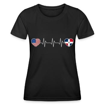 Dominikanische Republik - Frauen Funktions-T-Shirt - Schwarz - Vorne - AI Model Female 172 light (172cm)