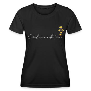 Colombie - T-shirt sport Femme - noir - Devant - AI Model Female 172 light (172cm)