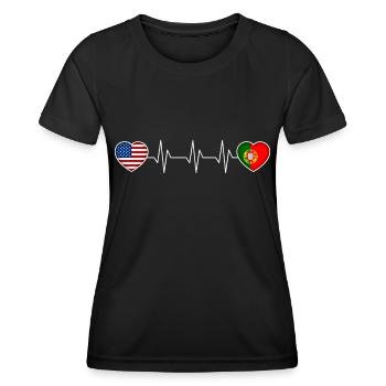 Portugal - Frauen Funktions-T-Shirt - Schwarz - Vorne - AI Model Female 172 light (172cm)