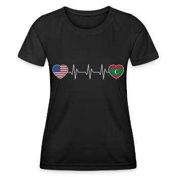 Malediven - Frauen Funktions-T-Shirt - Schwarz - Vorne - AI Model Female 172 light (172cm)
