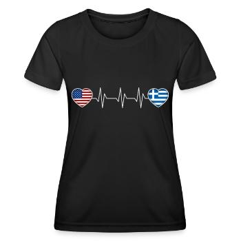 Griechenland - Frauen Funktions-T-Shirt - Schwarz - Vorne - AI Model Female 172 light (172cm)