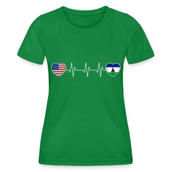 Lesotho - T-shirt sport Femme - vert - Devant - AI Model Female 172 dark (172cm)