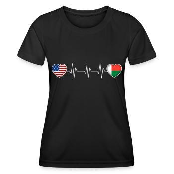 Macédoine - T-shirt sport Femme - noir - Devant - AI Model Female 172 light (172cm)