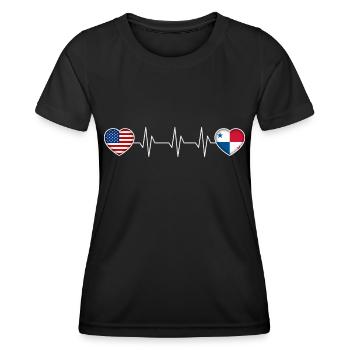 Panama - Frauen Funktions-T-Shirt - Schwarz - Vorne - AI Model Female 172 light (172cm)