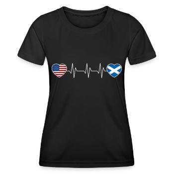 Schottland - Frauen Funktions-T-Shirt - Schwarz - Vorne - AI Model Female 172 light (172cm)