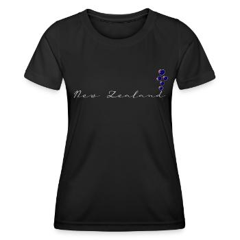 Neuseeland - Frauen Funktions-T-Shirt - Schwarz - Vorne - AI Model Female 172 light (172cm)