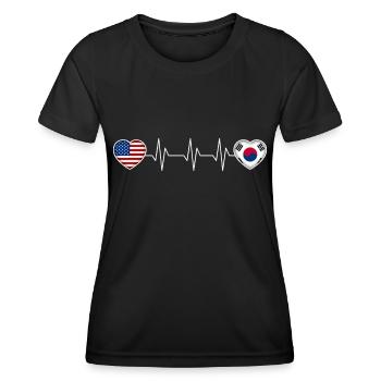 South Korea - Women's Functional T-Shirt - black - Front - AI Model Female 172 light (172cm)