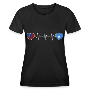 Somalie - T-shirt sport Femme - noir - Devant - AI Model Female 172 light (172cm)