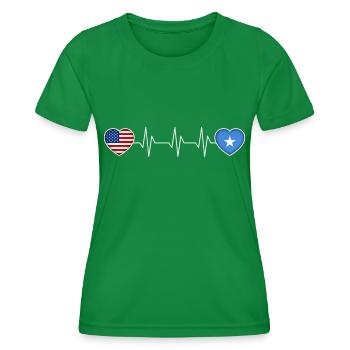 Somalie - T-shirt sport Femme - vert - Devant - AI Model Female 172 dark (172cm)