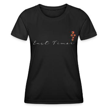 Timor oriental - T-shirt sport Femme - noir - Devant - AI Model Female 172 light (172cm)
