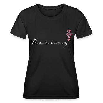 Norwegen - Frauen Funktions-T-Shirt - Schwarz - Vorne - AI Model Female 172 light (172cm)