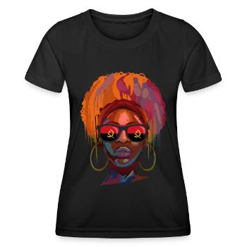 Angola - T-shirt sport Femme - noir - Devant - AI Model Female 172 light (172cm)